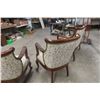 Image 12 : 3 Piece Antique Settee Set With Side Chair + Rocker
