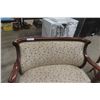 Image 4 : 3 Piece Antique Settee Set With Side Chair + Rocker