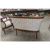 Image 7 : 3 Piece Antique Settee Set With Side Chair + Rocker