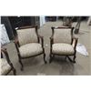 Image 8 : 3 Piece Antique Settee Set With Side Chair + Rocker