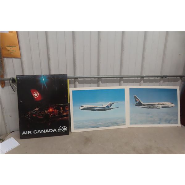 3 x 1970's Air Canada Pictures 23" X 18"