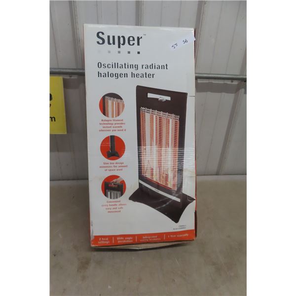 New Super Oscillating Radiant Halogen Heater