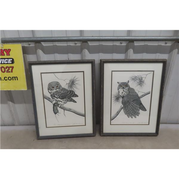 2 Framed Limited Edition Prints Hand Signed COA John Paul Laverand 13" X 17"
