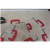 Image 2 : 10 x C-Clamps, 3 Spring Clamps, Gluing Clamp, Wood Vise