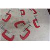 Image 3 : 10 x C-Clamps, 3 Spring Clamps, Gluing Clamp, Wood Vise