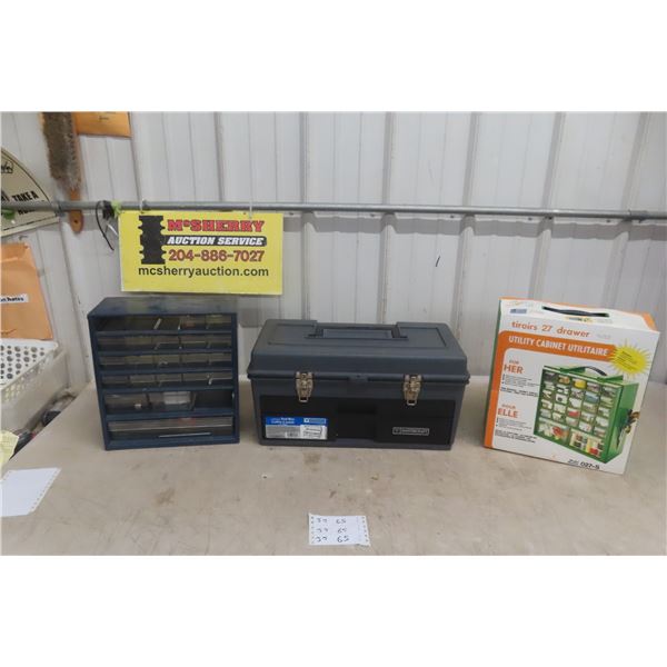 New Mastercraft Tool Box + 2 Organizer For Small Products