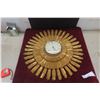 Image 1 : Syroco Sunburst 23" Diameter MCM Wall Clock