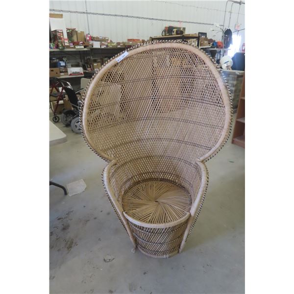 Fan Back Wicker Chair