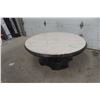 Image 1 : Marble Top Fancy Coffee Table 19" High 46" Diameter