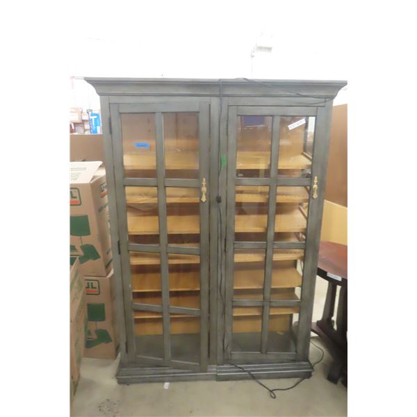 China/Display 2 Door Cabinet Light Up 70" X 51" X 15"
