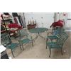 Image 1 : Patio Table 29" High 48" Diameter + 4 Chairs