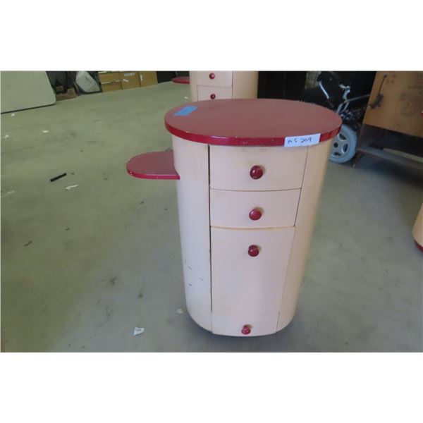 Retro Hair Salon Cabinet 32" X 19" X 15"