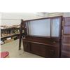 Image 1 : Large 2 Piece China Cabinet 74" X 83" X 21" 6 Shelf