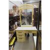 Image 5 : Painted Vintage Vanity Dresser with Mirror 30" X 40" X 18"