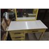 Image 7 : Painted Vintage Vanity Dresser with Mirror 30" X 40" X 18"