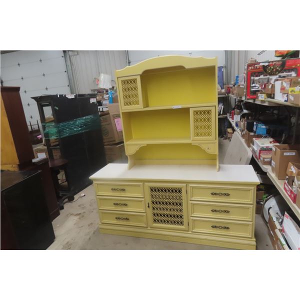 Painted Stepback Cabinet 2 Piece 72" X 20" X 75"