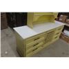 Image 3 : Painted Stepback Cabinet 2 Piece 72" X 20" X 75"