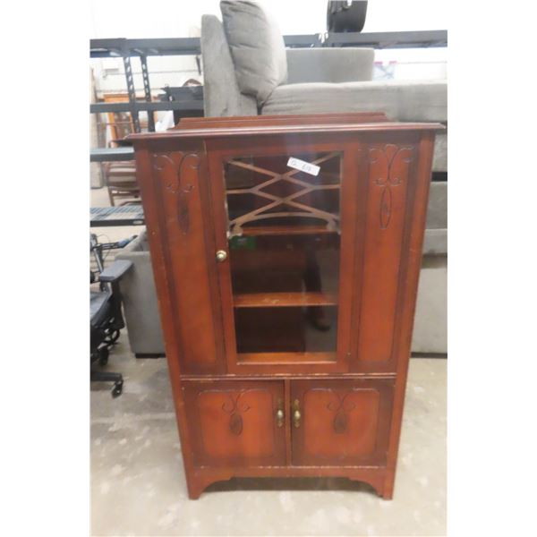 Antique China Cabinet, 58" X 33 1/2" X 15"