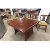 Image 1 : Table, 29" X 50" X 30", With 3 Leafs 8" Each And 6 Chairs