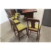 Image 7 : Table, 29" X 50" X 30", With 3 Leafs 8" Each And 6 Chairs