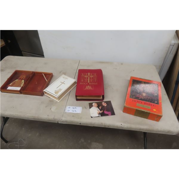 2 x Holy Bibles w/ Case