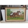 Image 1 : Framed Horse Picture 34" X 24"