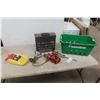 Image 1 : Portable Organizer with Product, ScrewDrivers,  3/8" X 50' Rope