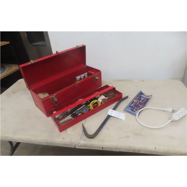 Tool Box & Odd Tools Pipe Wrench Pliers Screwdriver