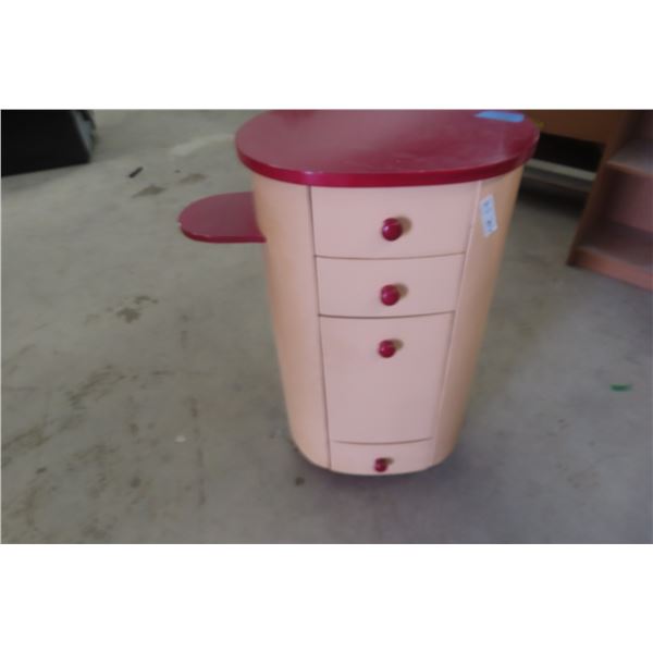Retro Hair Salon Cabinet 32" X 19" X 15"