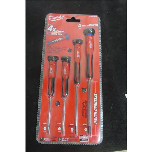 New Milwaukee 4 Precision Screwdriver Set