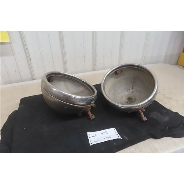 Vintage Auto Head Lamps No Lens