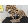 Image 3 : Folk Art Horse Ornament Branch Base 16" X 18"