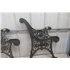 Image 5 : Set Of 2 Decorative Cast Bench Ends