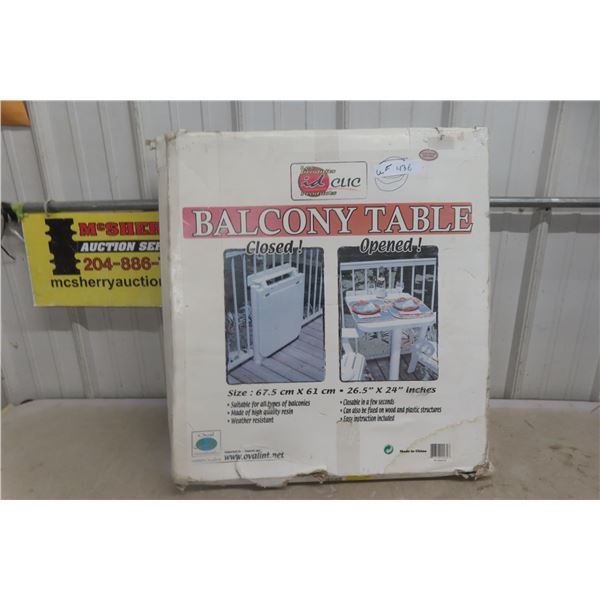 New Balcony Table Folding 26 1/2" X 21"