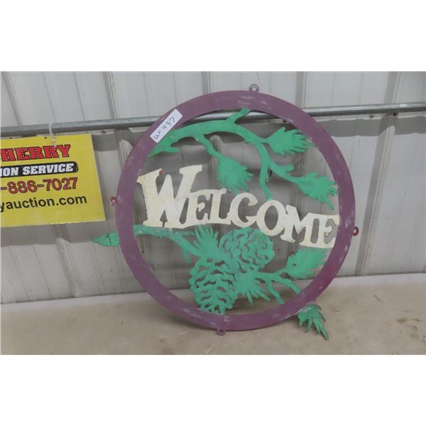 Metal Welcome Display 24" Diameter