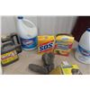 Image 7 : Cleaning Supply Lot Including Clorox, Lysol, Rubber Gloves, And Glass Cleaner