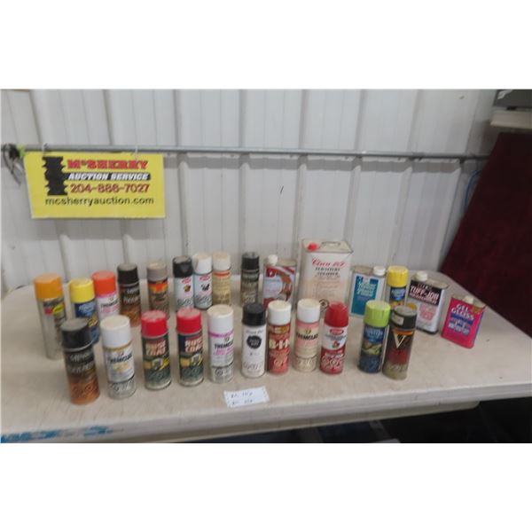 Spray Paints, Some Primer And Stripper, From Heated Storage