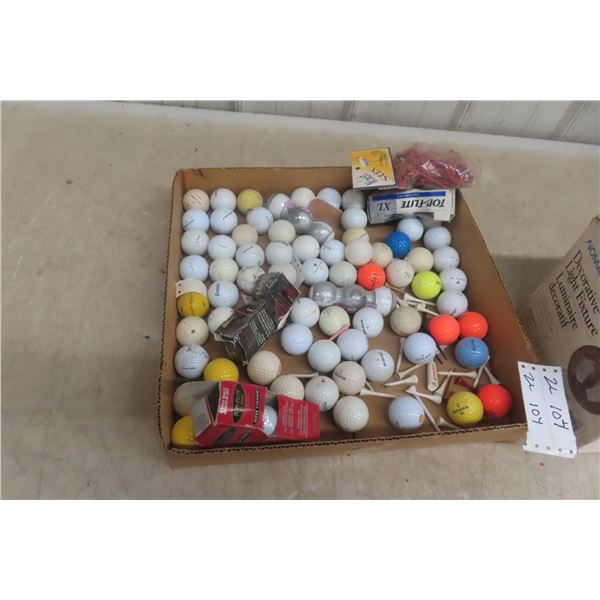 Golf Balls, Some New, And Tees