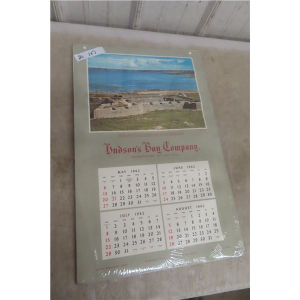 Hudson Bay Calendar 1962 24" X 16"
