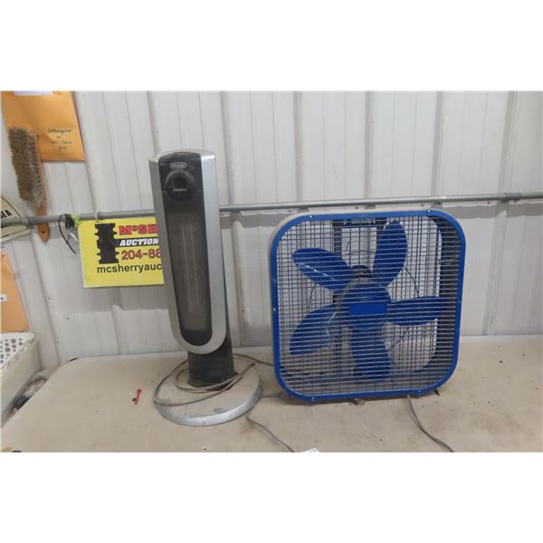 Electric Heater DeLonghi 1500W + Fan 20" X 20"