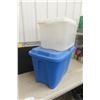 Image 4 : 2 x Storage Tubs, Both with Lids