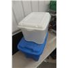 Image 5 : 2 x Storage Tubs, Both with Lids