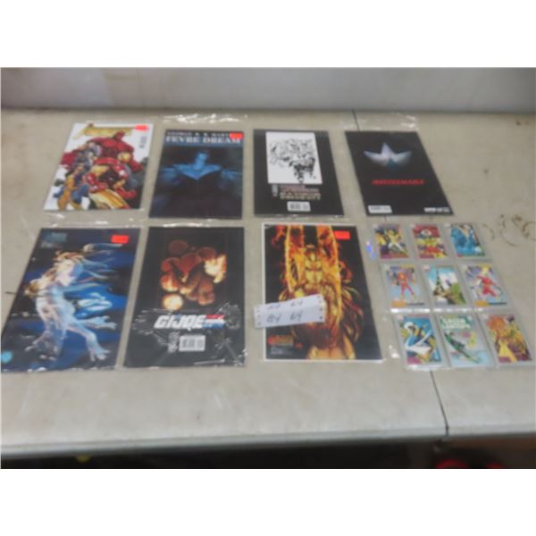 7 Comics: The Avengers, G.I. Joe, Transformers and 9 DC Comic Collector Cards