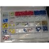 Image 2 : 6 Plastic Organizers with Cotter Pins, Router Bits, Fuses, Jigsaw and Scroll Blades, Wire Terminals+
