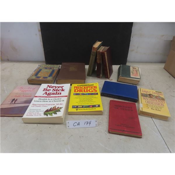 Vintage Books Including Shakespeare, The Coral Island, and Others