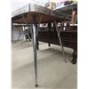 Image 2 : Vintage Table with Chrome Legs 31" x 42"  Plus 11 1/2" Leaf
