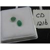 Image 1 : 1.5 ct Natural Emerald, Untreated, Oval Cut 4.7 x 6.1 mm and 4.8 x 6.1 mm