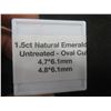 Image 5 : 1.5 ct Natural Emerald, Untreated, Oval Cut 4.7 x 6.1 mm and 4.8 x 6.1 mm