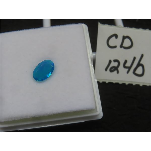 0.6 ct Natural Blue Opal, Oval Cut 6.0 x 9.1 mm