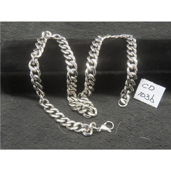 New Platinum-Plated 11.0 mm Cuban Link Necklace 23.5" Long